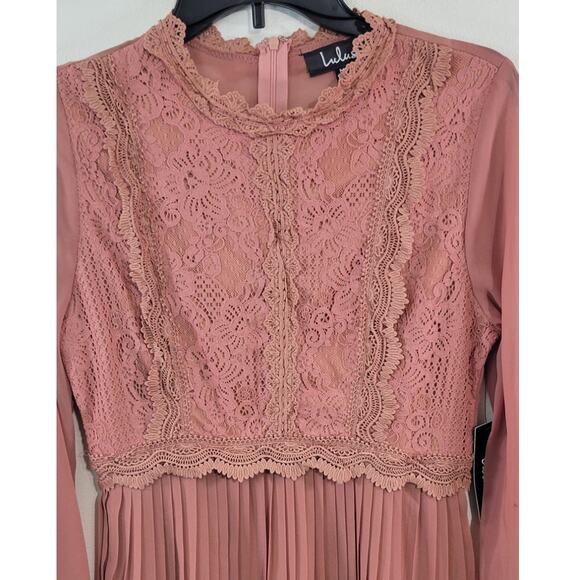 Zara Dress Womens Medium Charlisa Rusty Rose Lace Dress Whimsical Boho Dess NWT - Picture 4 of 13